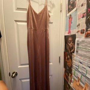 Velvet Jumpsuit - Rose
